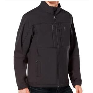 Free Country Men's Ultimate Super Softshell Black Jacket Size Large Outdoors